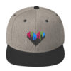 Pixel Heart Snapback Hat